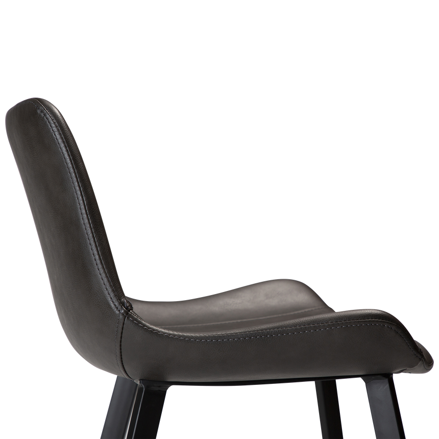 Hype textile leather low bar stool