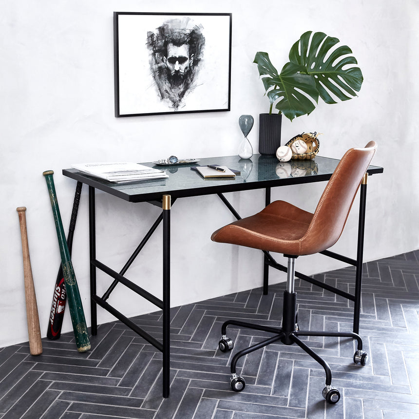 Hype textile leather rolling chair