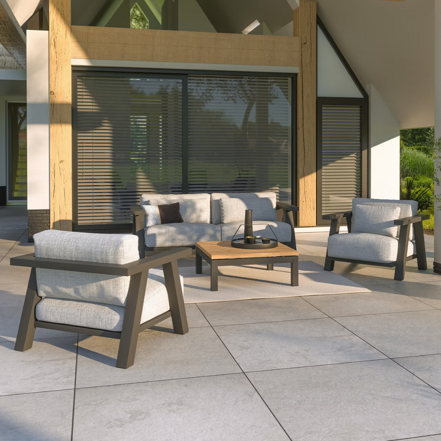 Iconic 3 személyes szövet kerti kanapé