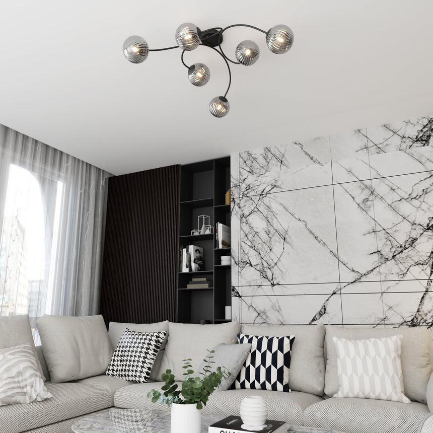 Vibra 6 BL metal ceiling lamp