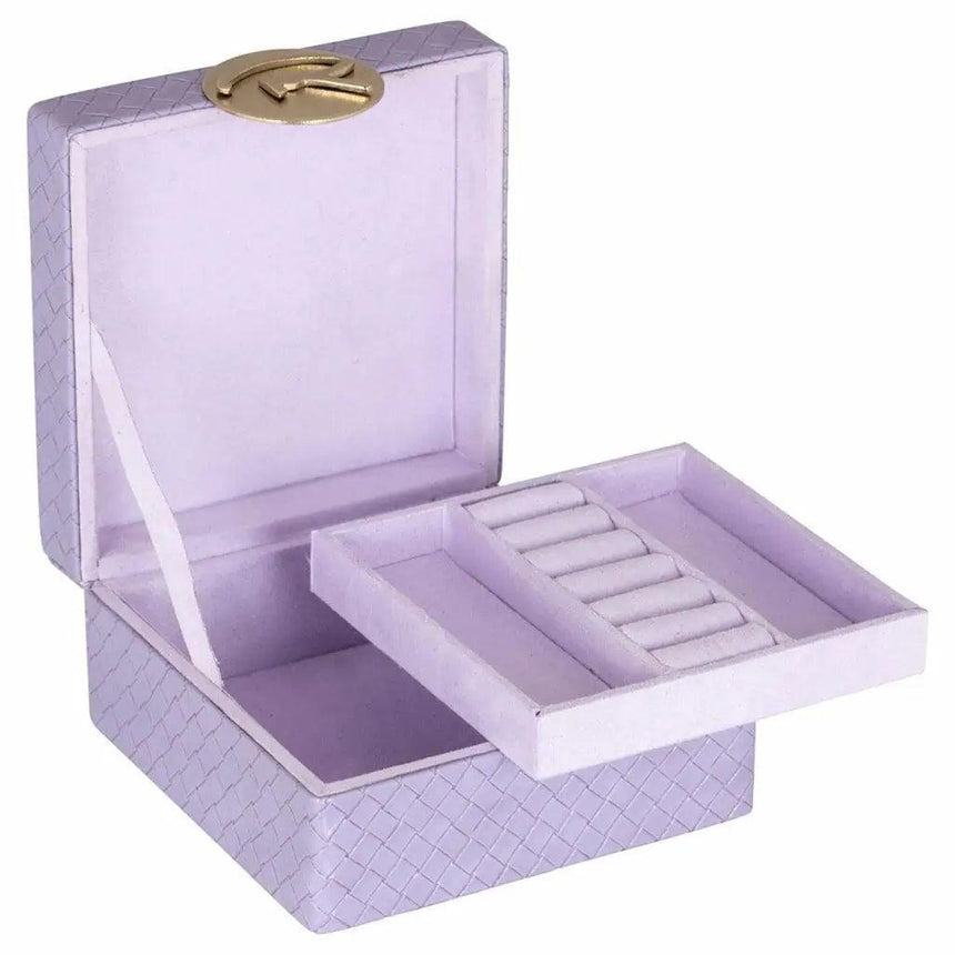 Joelle faux leather jewelry box small