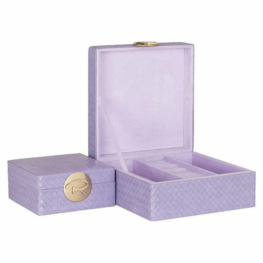 Joelle faux leather jewelry box small