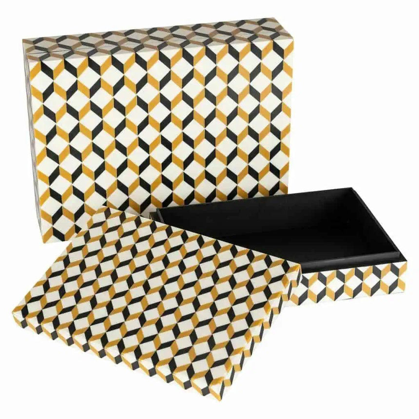 French wooden jewelry box set