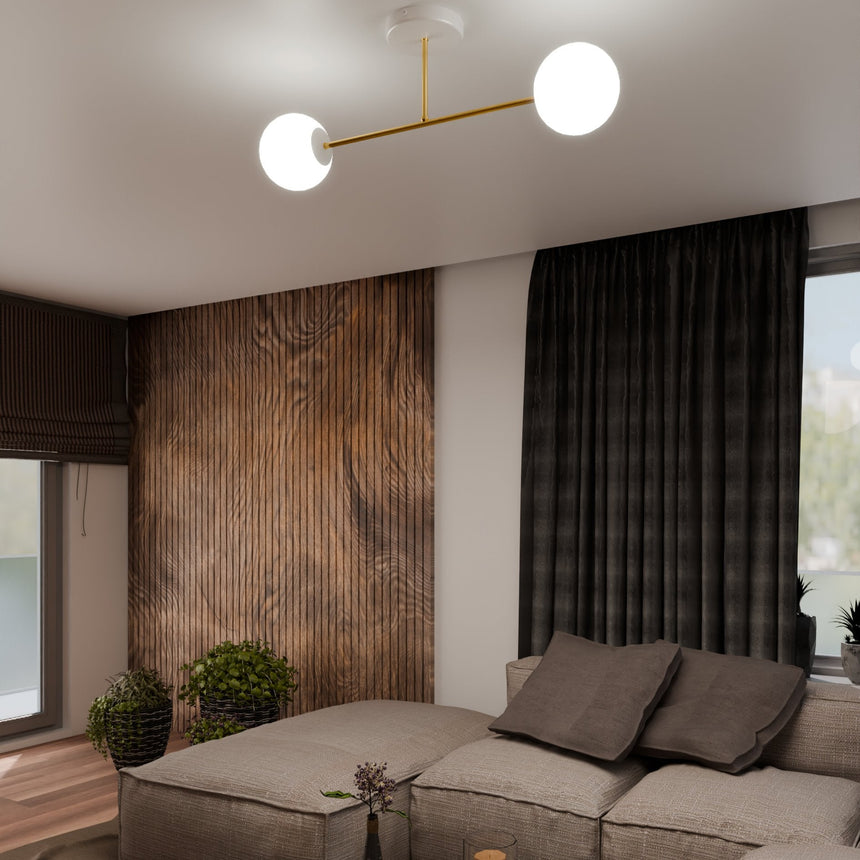 Magnum 2 WH Opal metal ceiling lamp