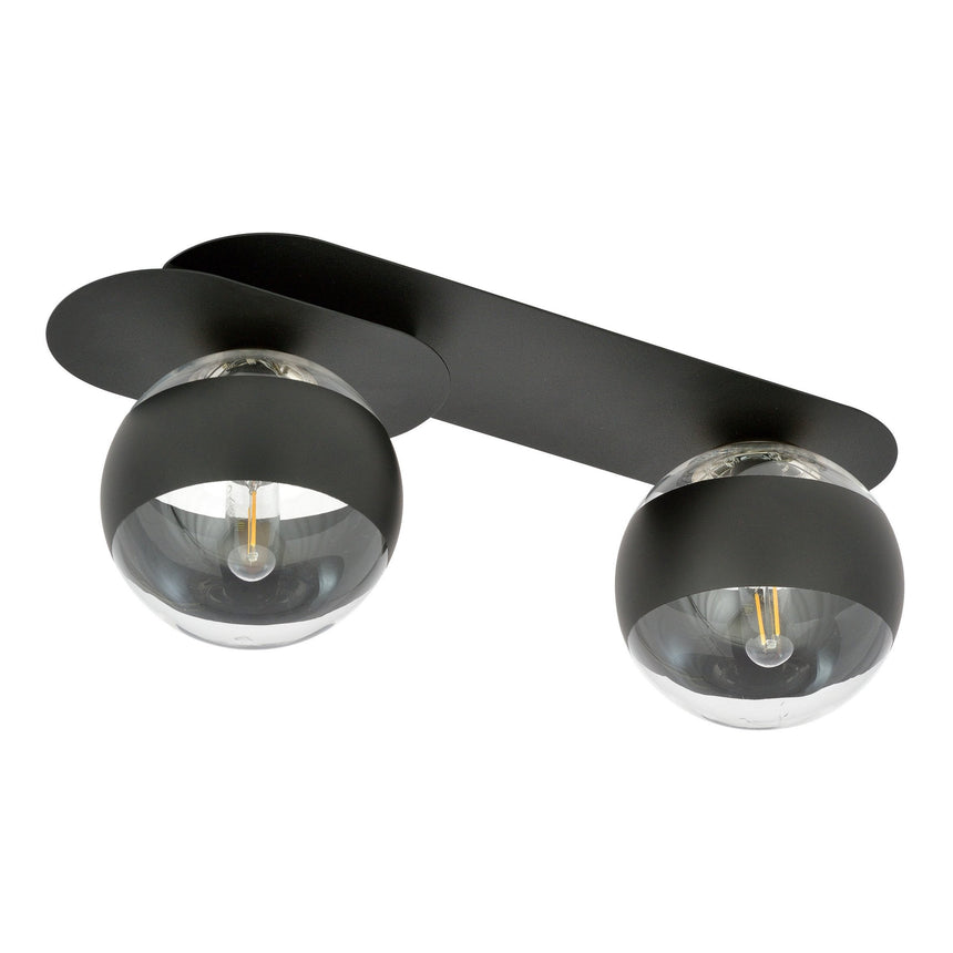 Plaza 2 BL Stripe glass ceiling lamp