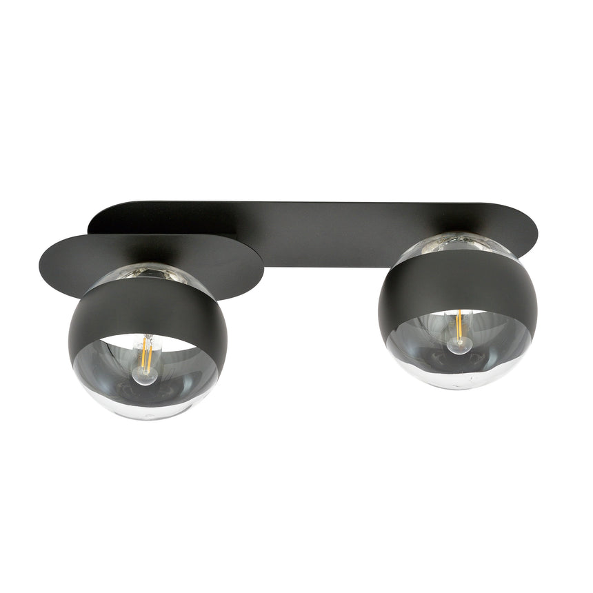 Plaza 2 BL Stripe glass ceiling lamp
