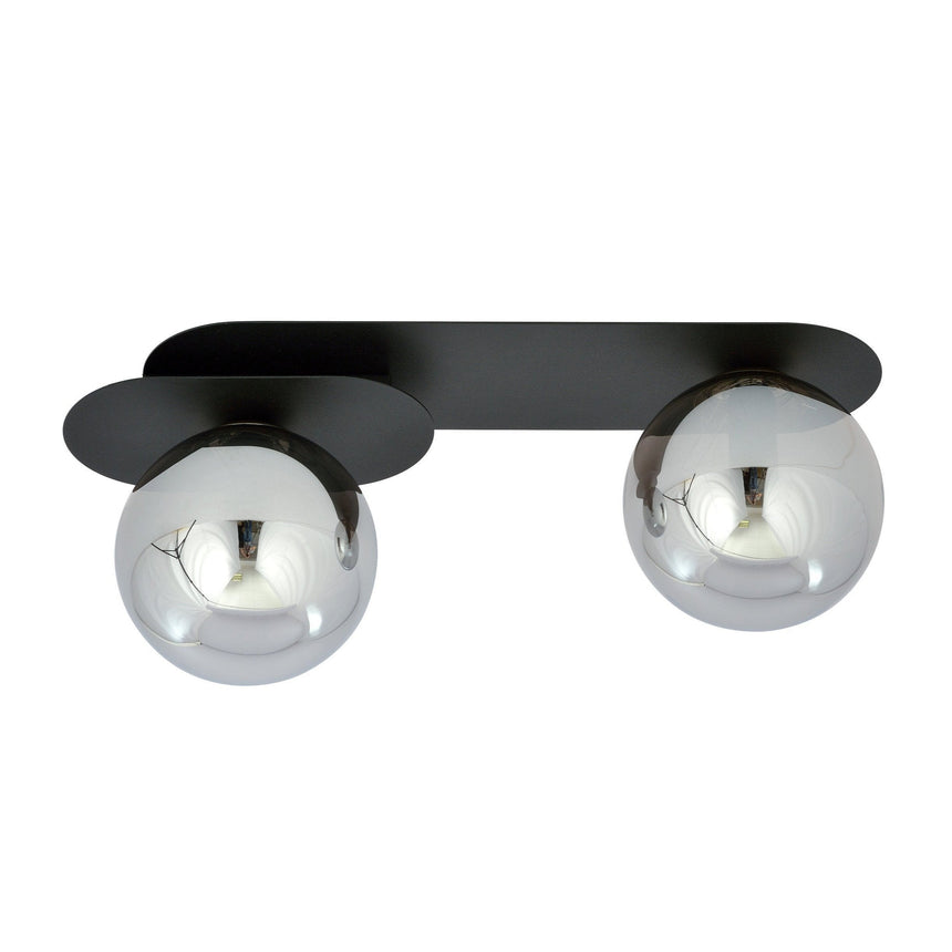 Plaza 2 BL glass ceiling lamp