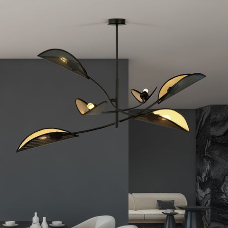 Lotus 6 metal pendant lamp
