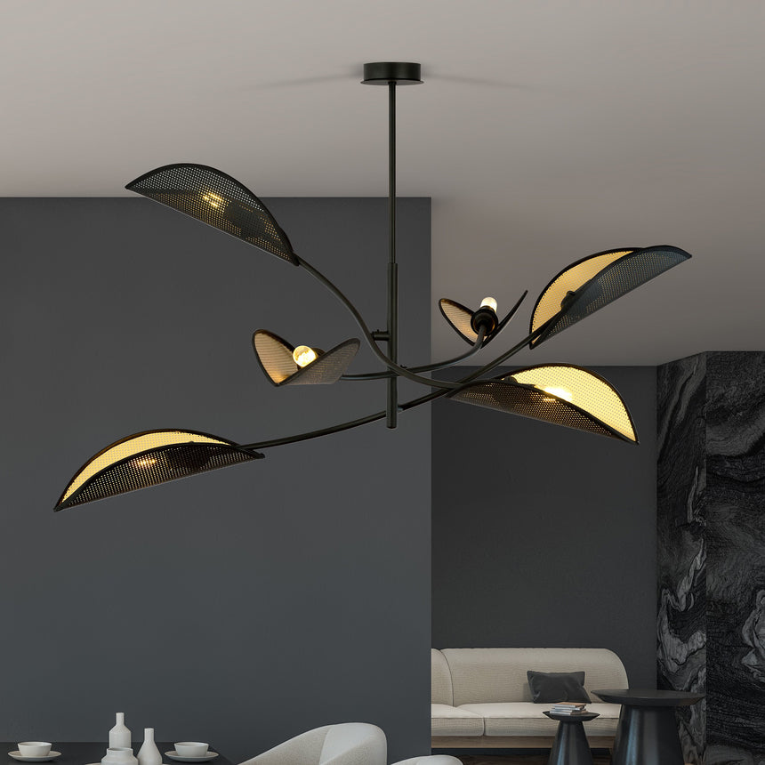 Lotus 6 metal pendant lamp