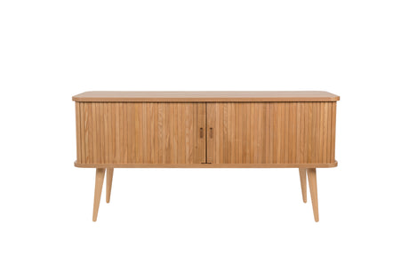 Barbier wooden chest of drawers with sliding doors