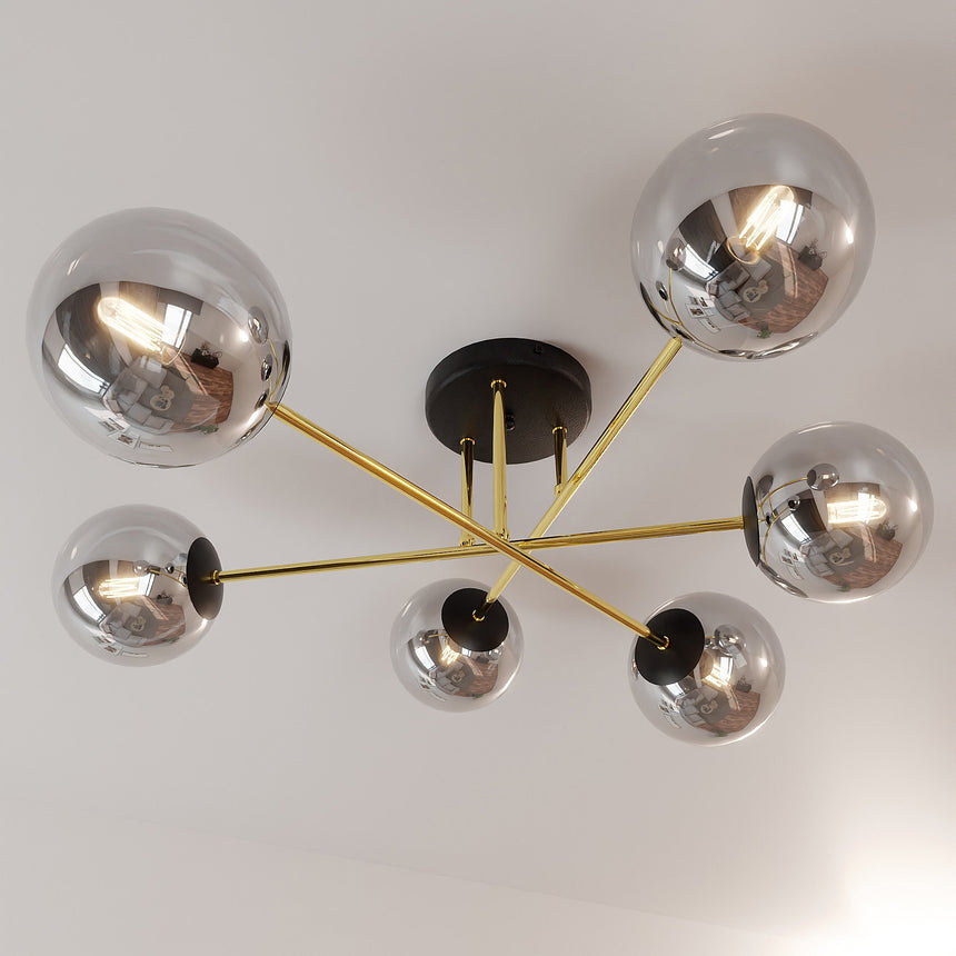 Magnum 6 BL Graphite metal ceiling lamp