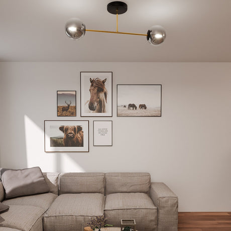 Magnum 2 BL Graphite metal ceiling lamp