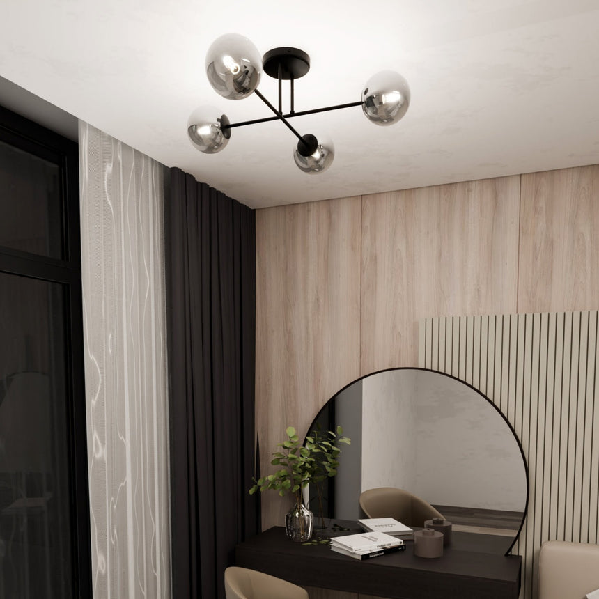 Roma 4 BL metal ceiling lamp