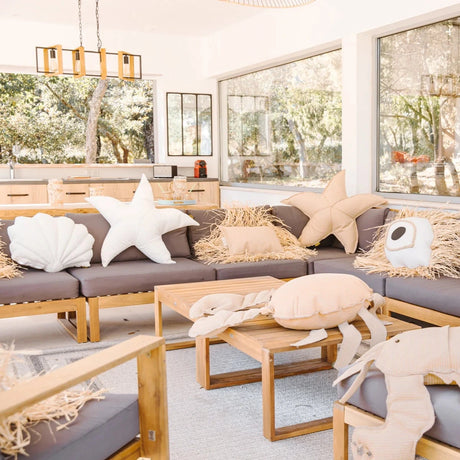 Tengericsillag alakú szövet kerti párna