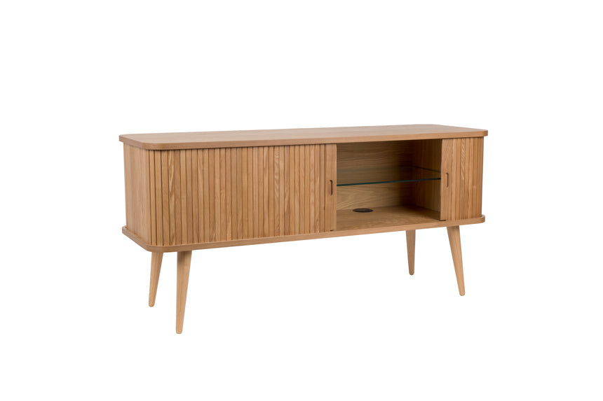 Barbier wooden chest of drawers with sliding doors