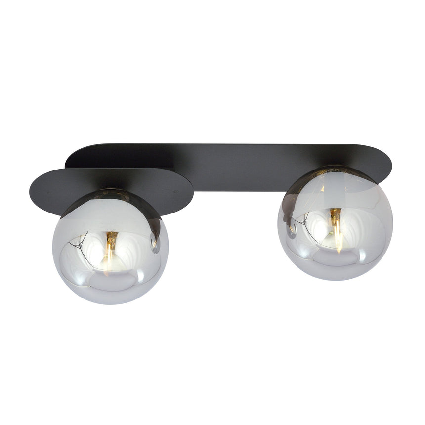 Plaza 2 BL glass ceiling lamp