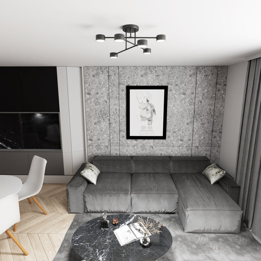 Halo 6 metal ceiling lamp