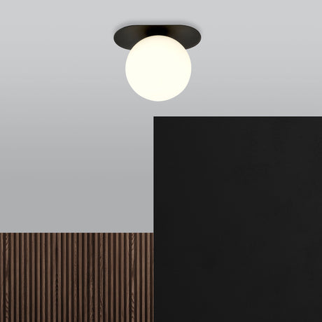 Plaza 1 BL Opal glass ceiling lamp