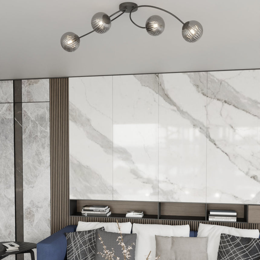 Vibra 4 BL metal ceiling lamp