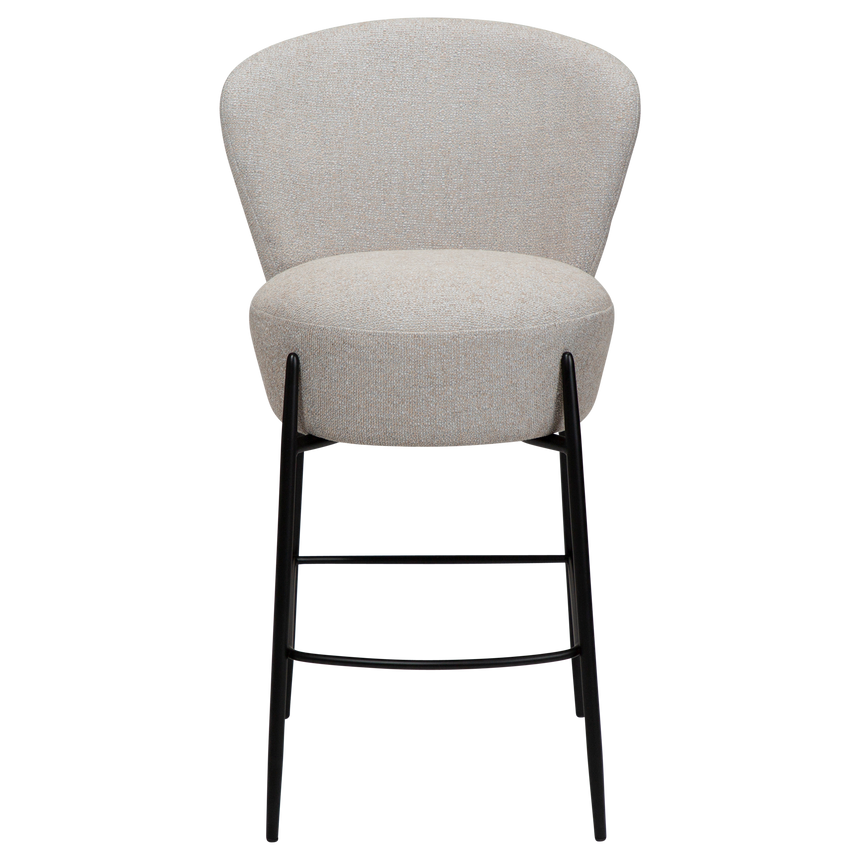 Orbit bouclé low bar stool