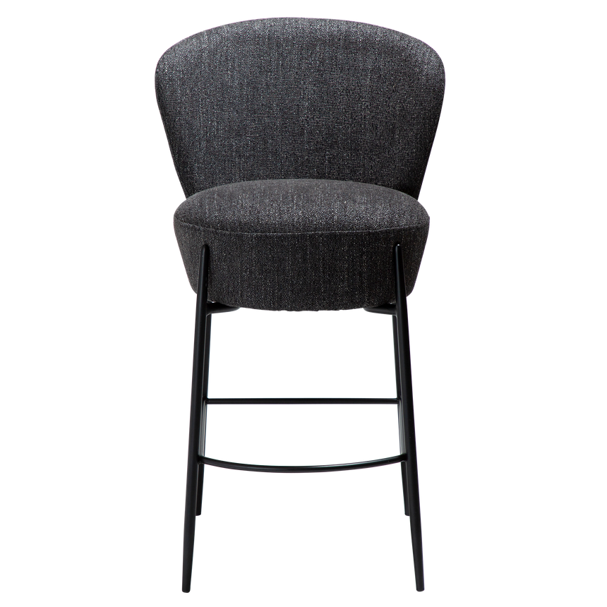 Orbit bouclé low bar stool