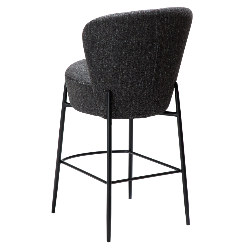 Orbit bouclé low bar stool