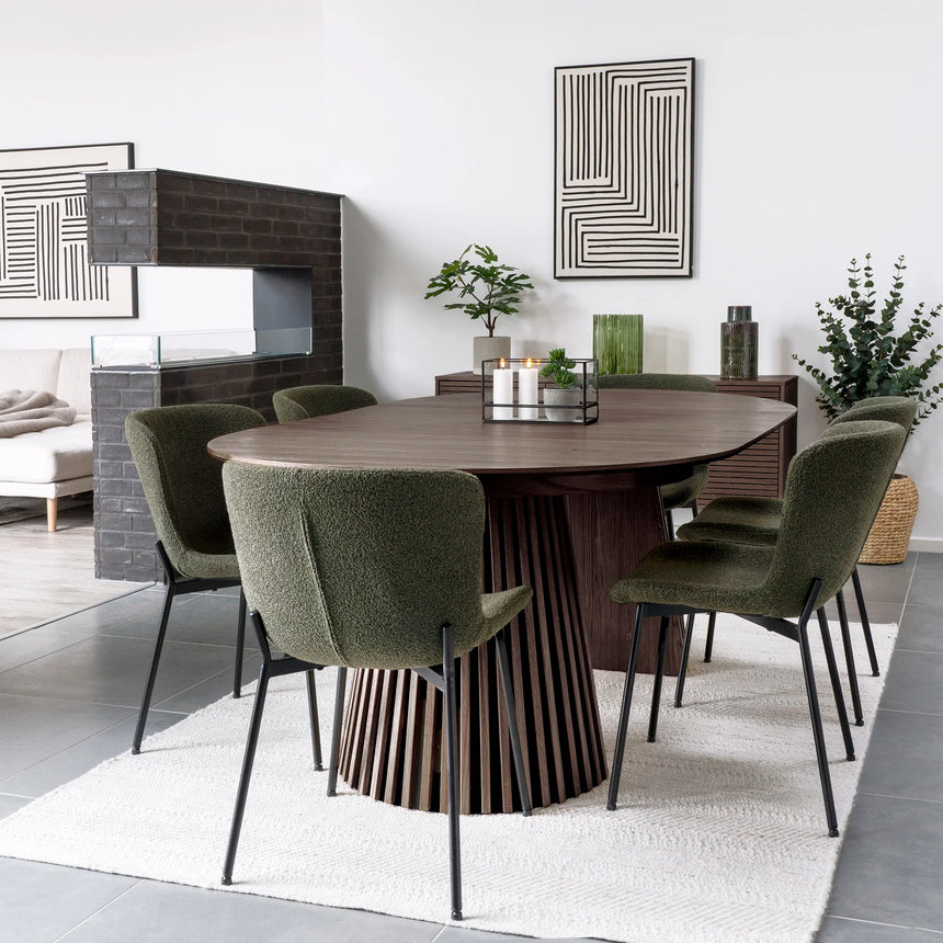 Osaka extendable wooden dining table ø120x120-240
