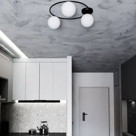 Sopra 3 BL Opal metal ceiling lamp