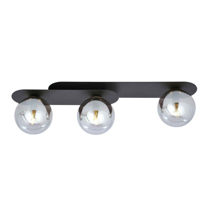 Plaza 3 BL glass ceiling lamp