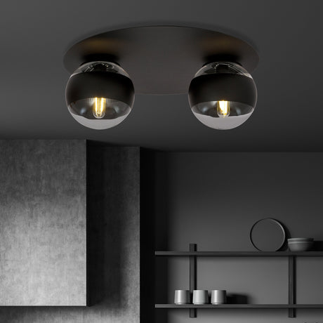 Solar 2 Stripe metal ceiling lamp