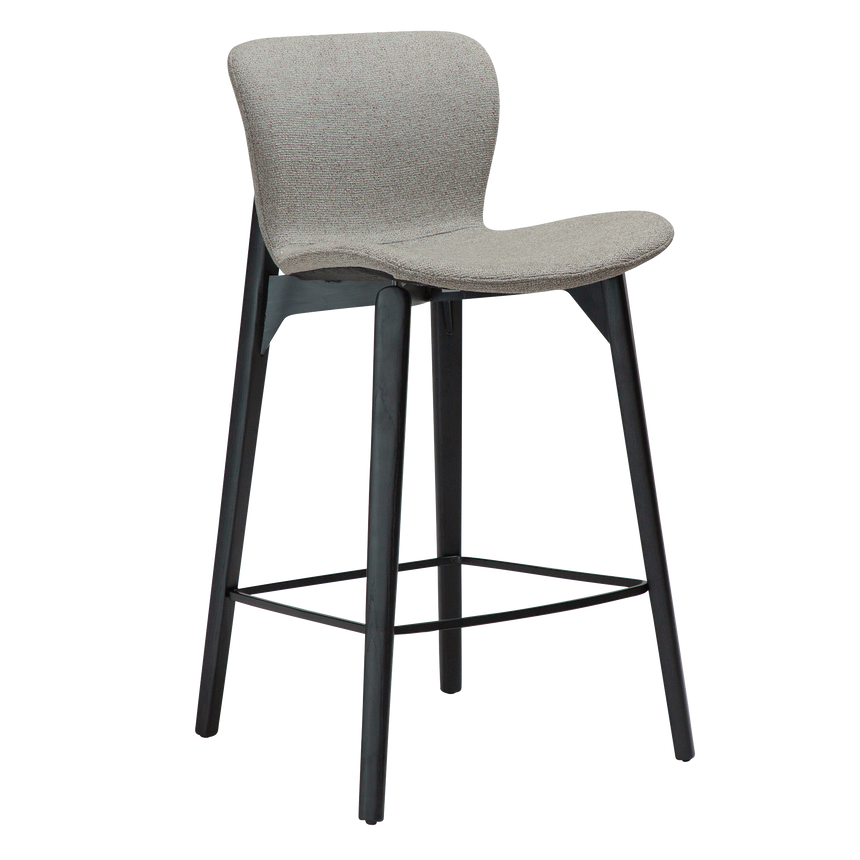 Paragon low bar stool with black legs