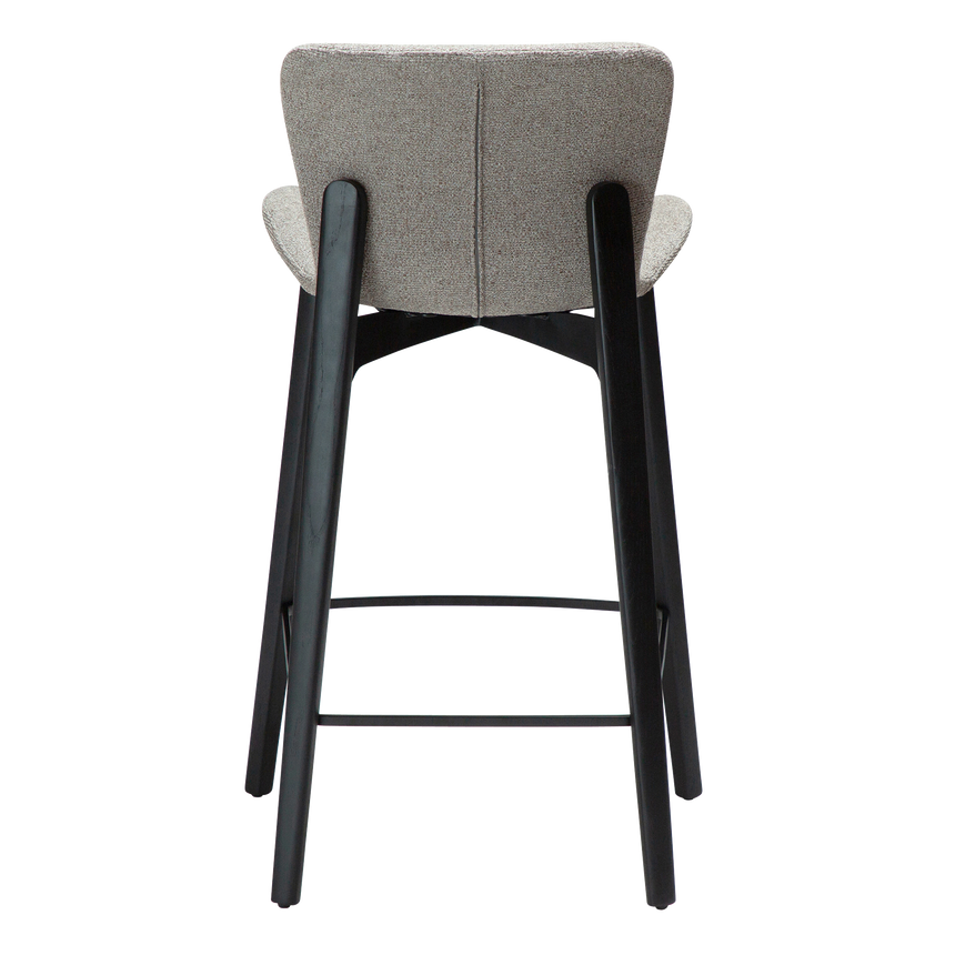 Paragon low bar stool with black legs