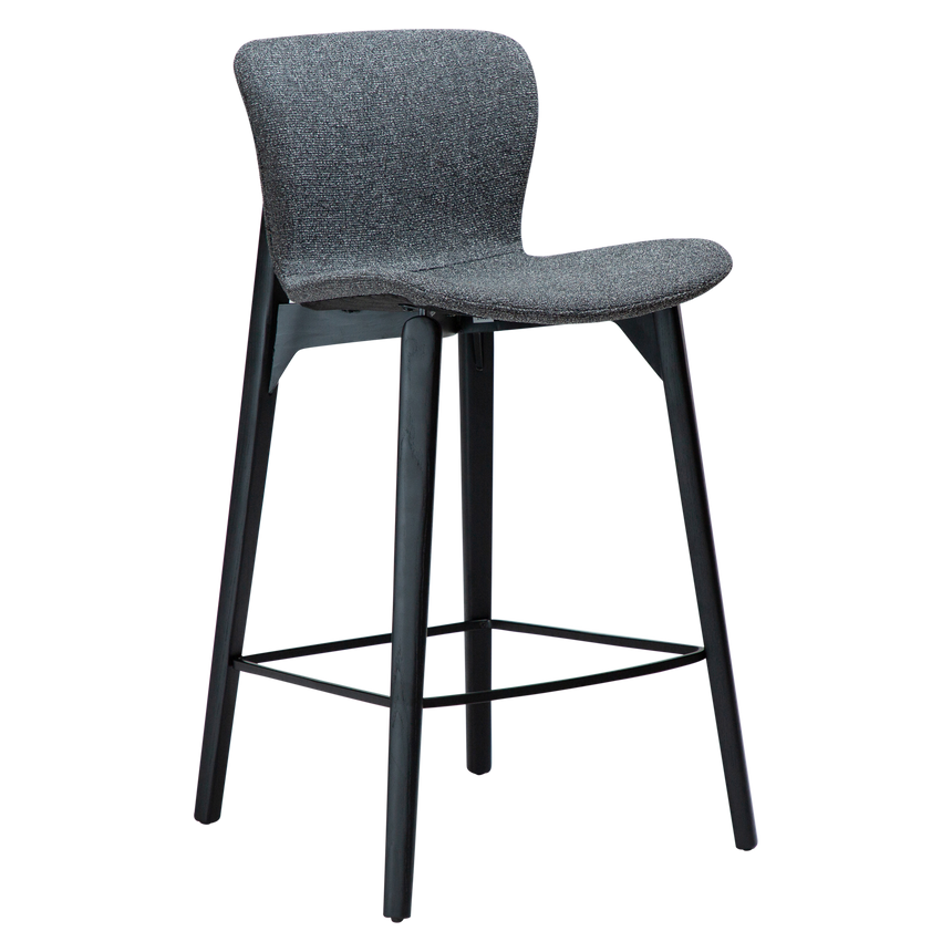 Paragon low bar stool with black legs