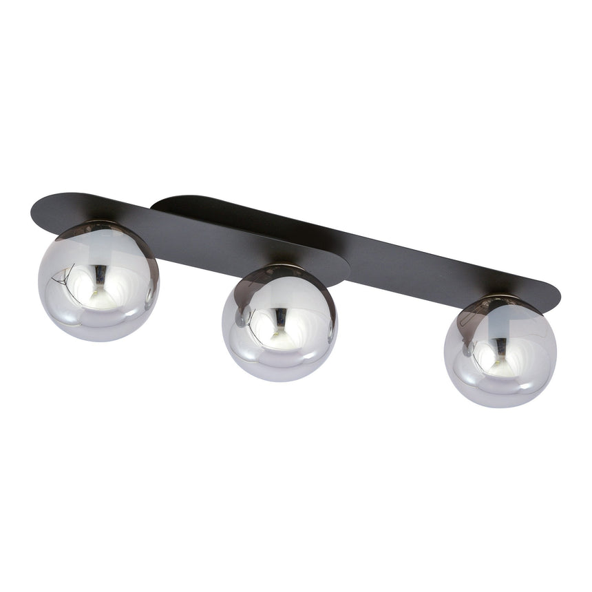 Plaza 3 BL glass ceiling lamp