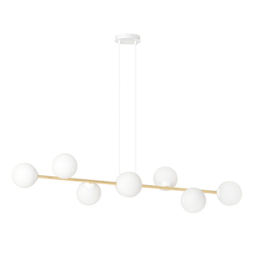 Gravity 8 WH Gold metal pendant lamp