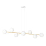 Gravity 8 WH Gold metal pendant lamp