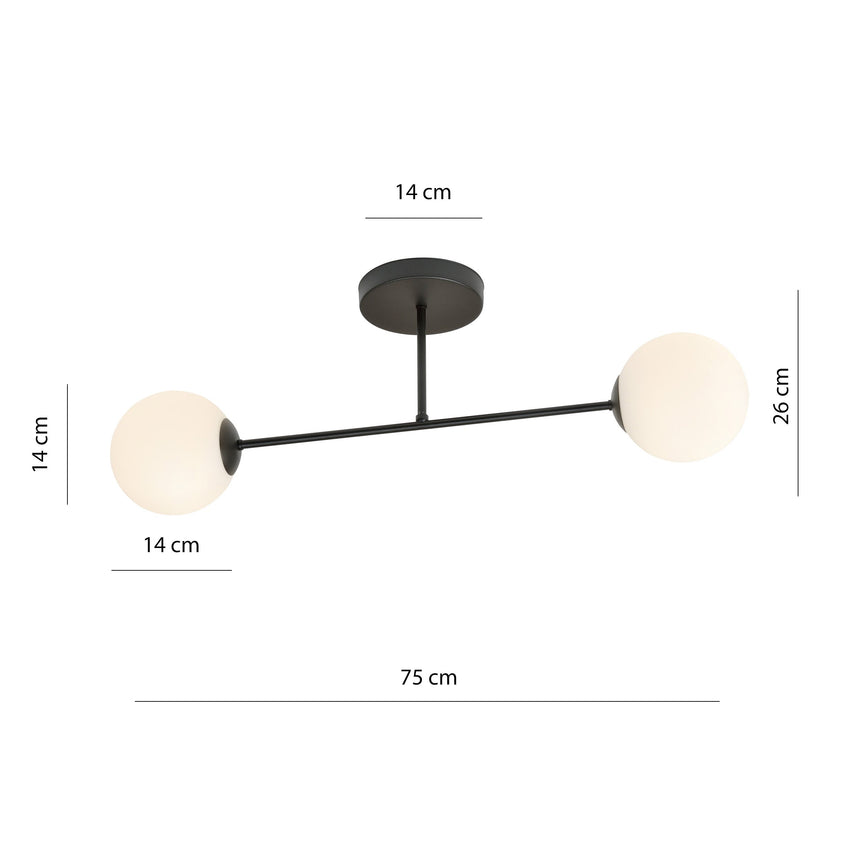 Roma 2 BL metal ceiling lamp
