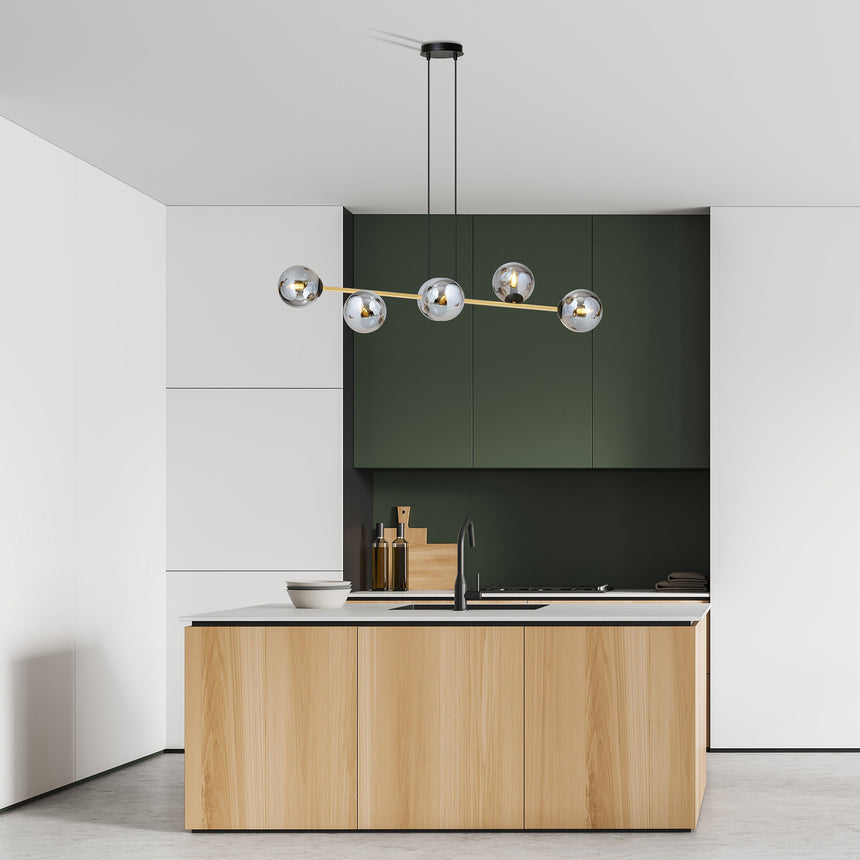 Gravity 6 BL metal pendant lamp