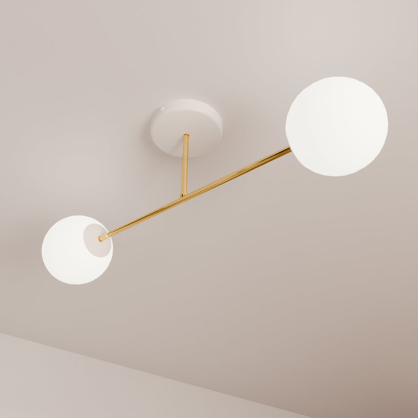Magnum 2 WH Opal metal ceiling lamp