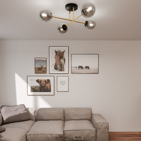 Magnum 4 BL Graphite metal ceiling lamp