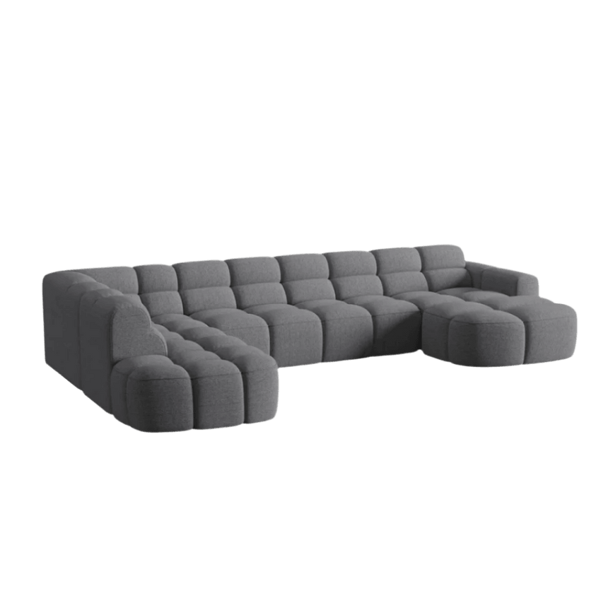 Lisa U alakú szövet kanapé bal sarokelemmel