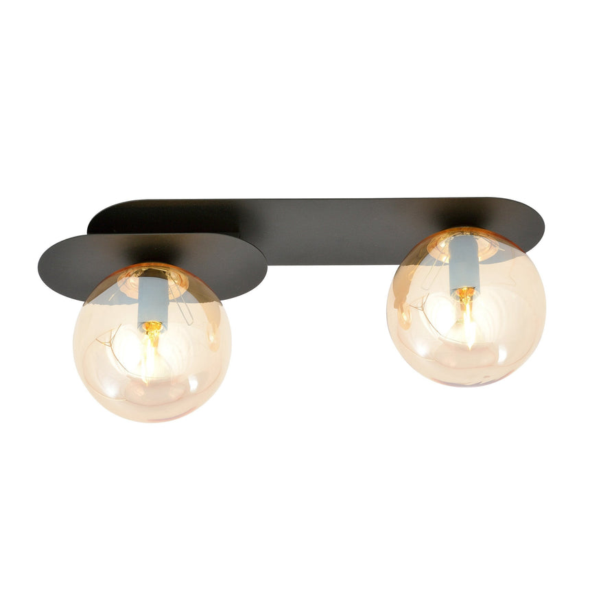 Plaza 2 BL glass ceiling lamp