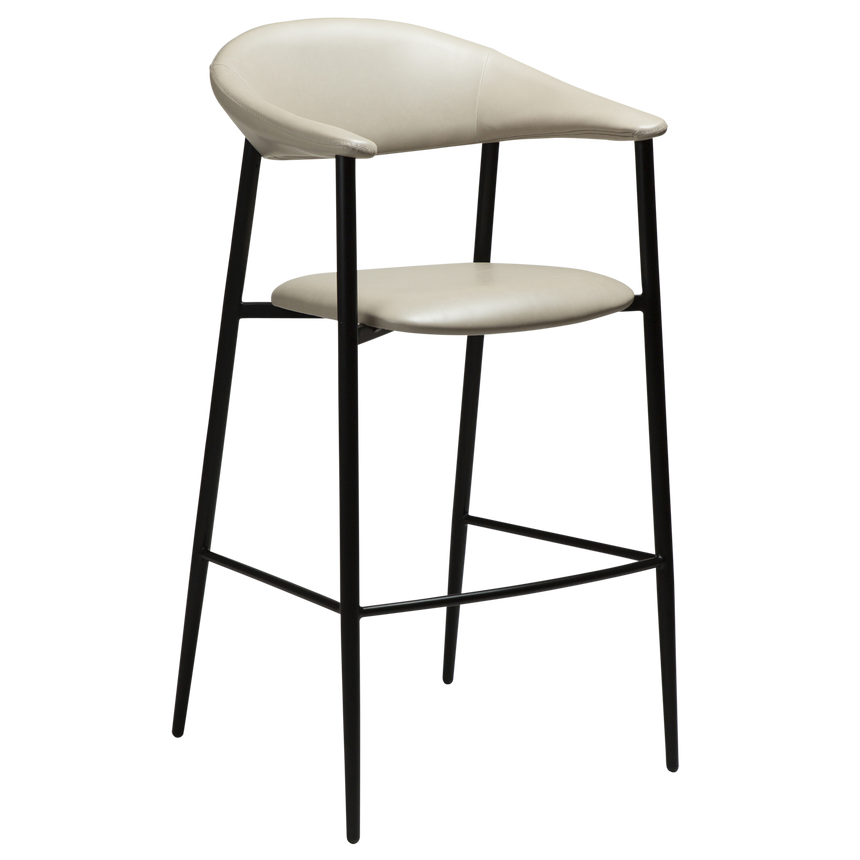 Rover textile leather low bar stool