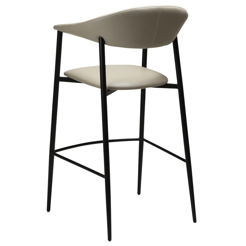 Rover textile leather low bar stool
