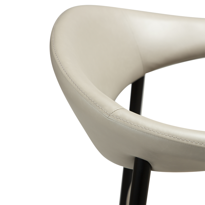 Rover textile leather low bar stool