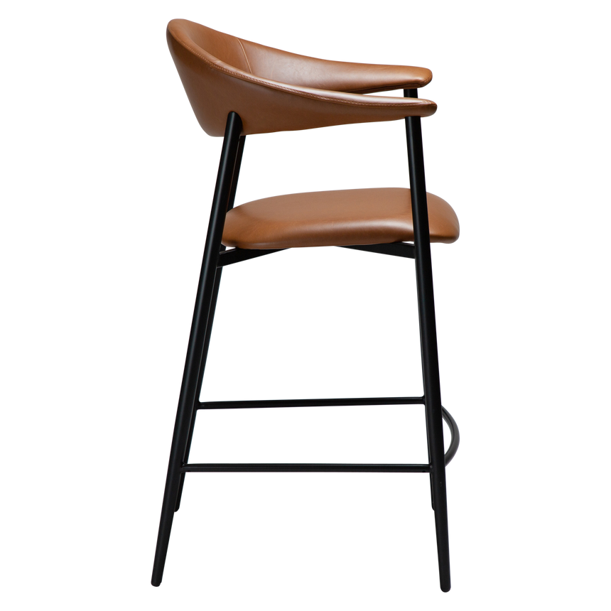 Rover textile leather low bar stool