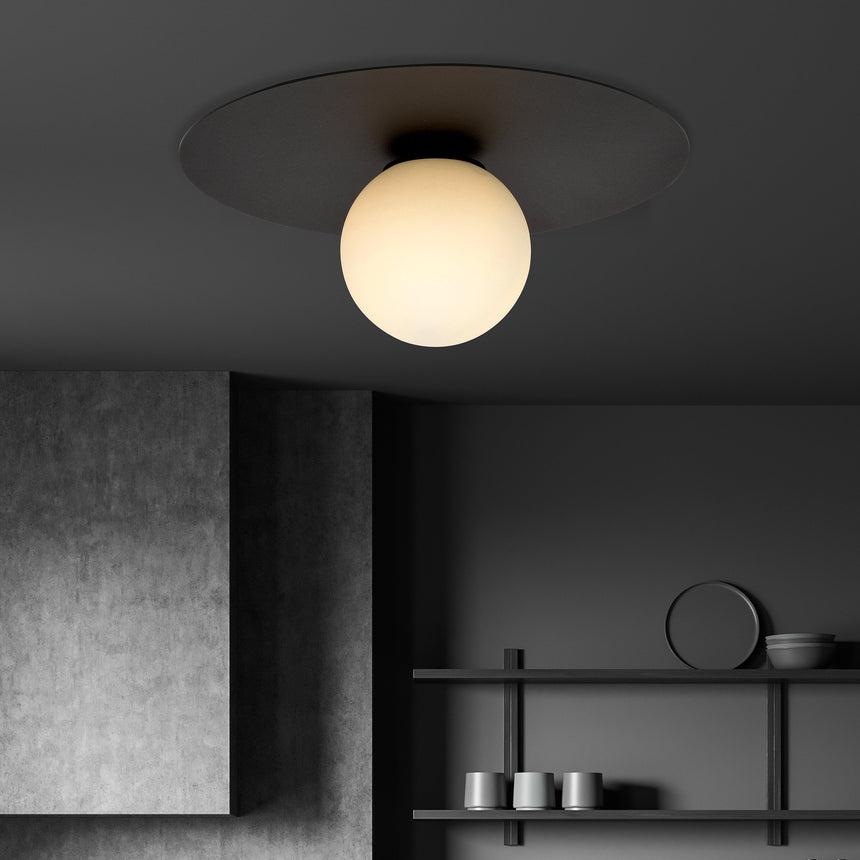 Solar 1 Opal metal ceiling lamp