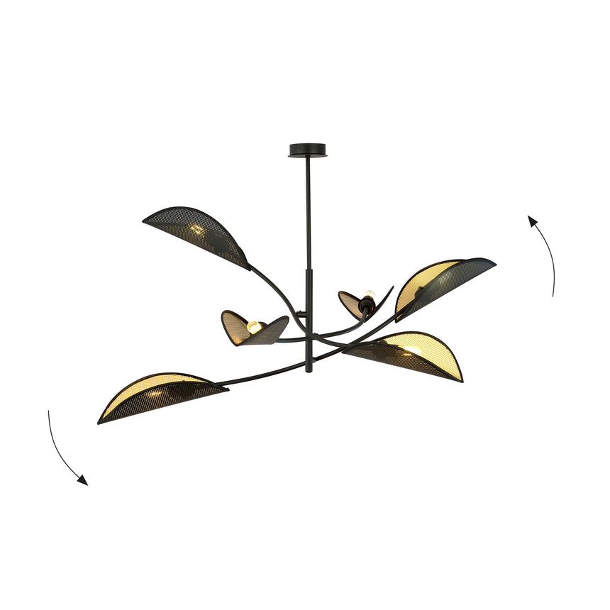 Lotus 6 metal pendant lamp