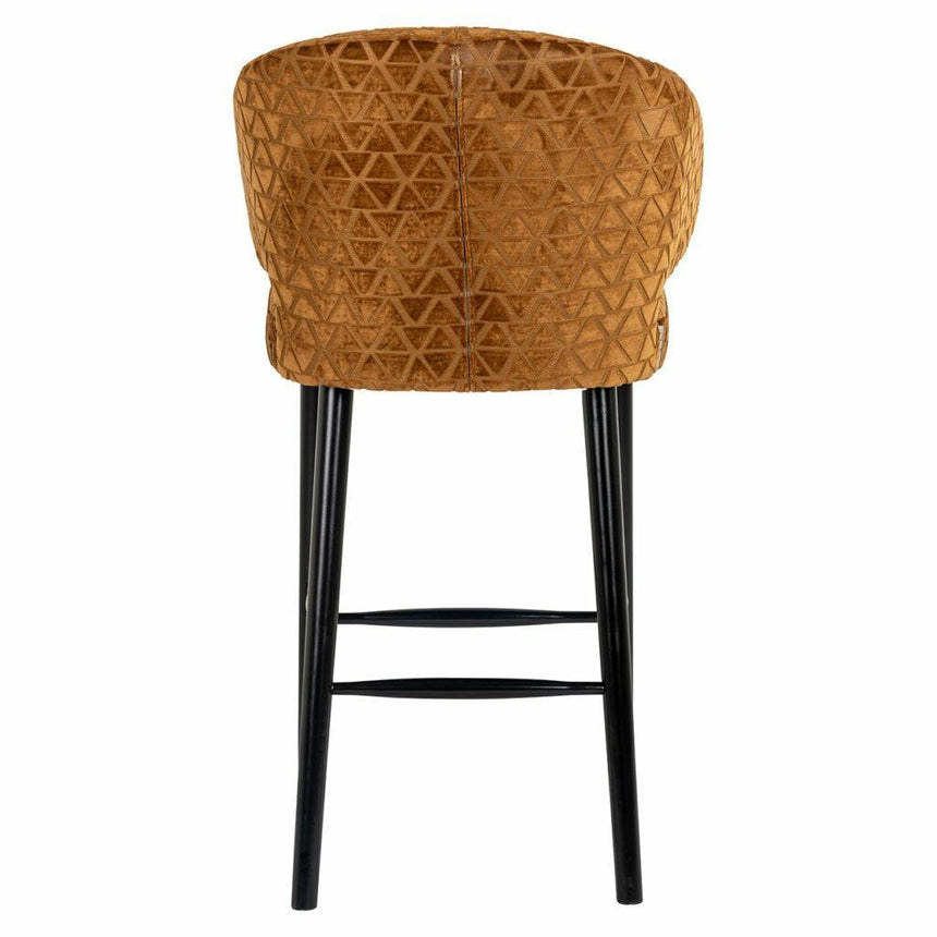Indigo fabric bar stool