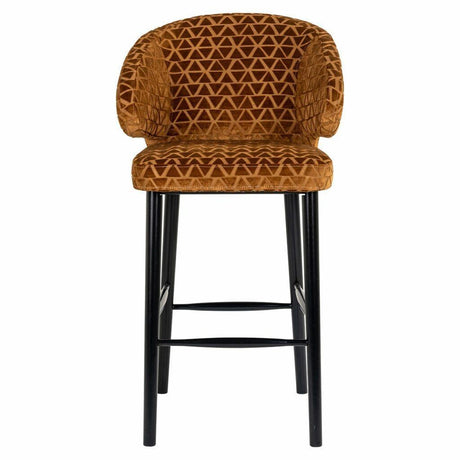 Indigo fabric bar stool